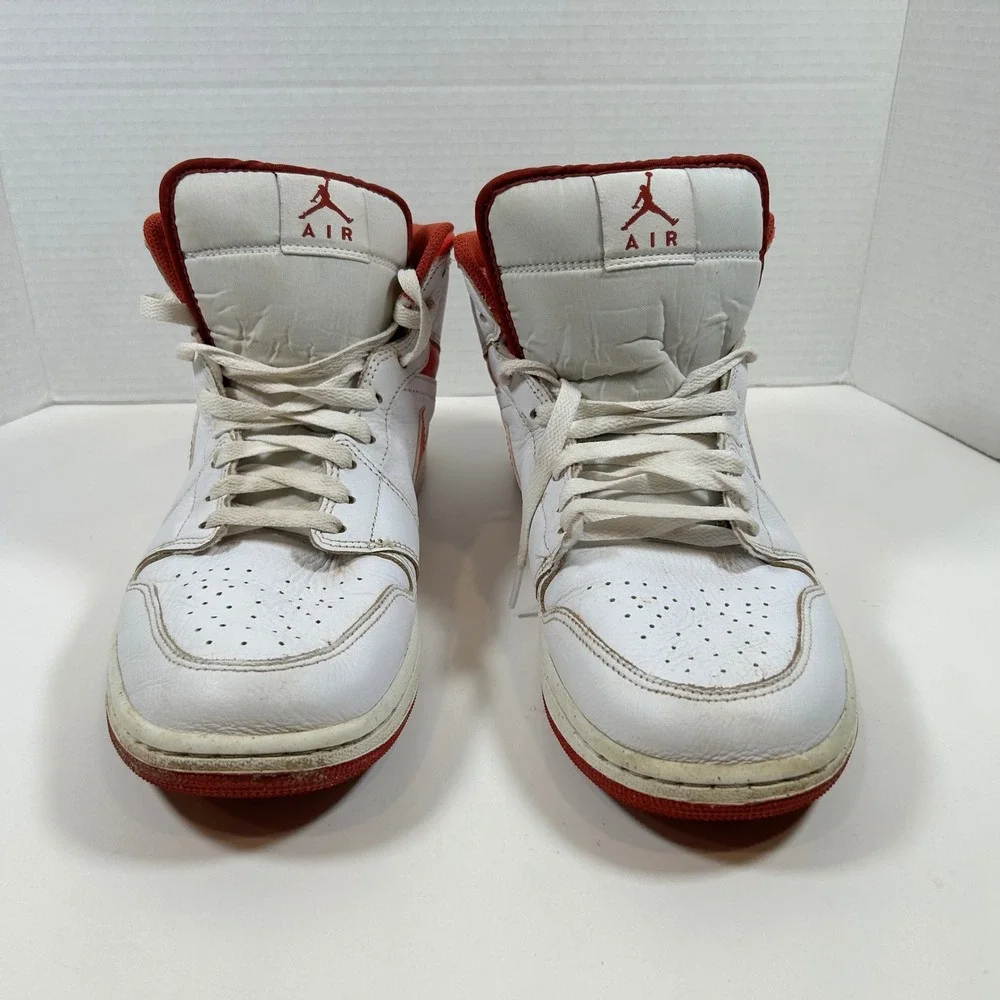 Nike Shoes Mens 11 White Air Jordan 1 Mid SE  Lobster Dune Red FJ3458-160